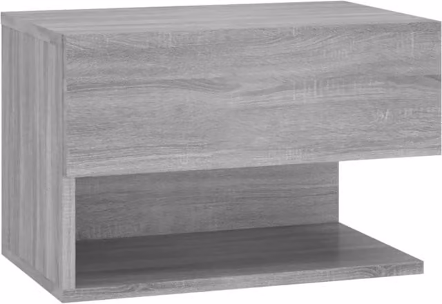 Berkfield Home Wall-mounted Bedside Cabinet in Grey Sonoma – 1