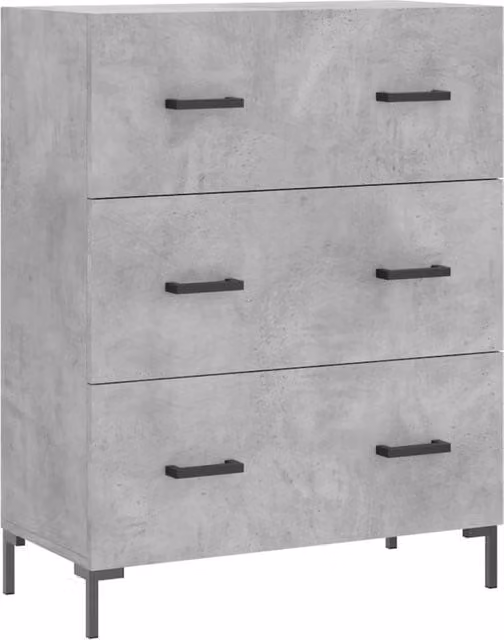 Berkfield Home Sideboard in Concrete Grey, W/D/H: 69.5 x 34 x 90 cm – 1