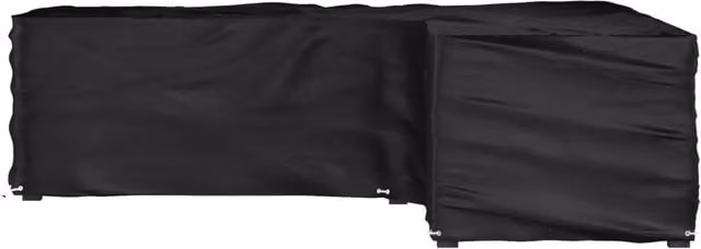 Berkfield Home L-Shaped Garden Furniture Cover with 16 Eyelets, Black, W/D/H: 250 x 250 x 70 cm
