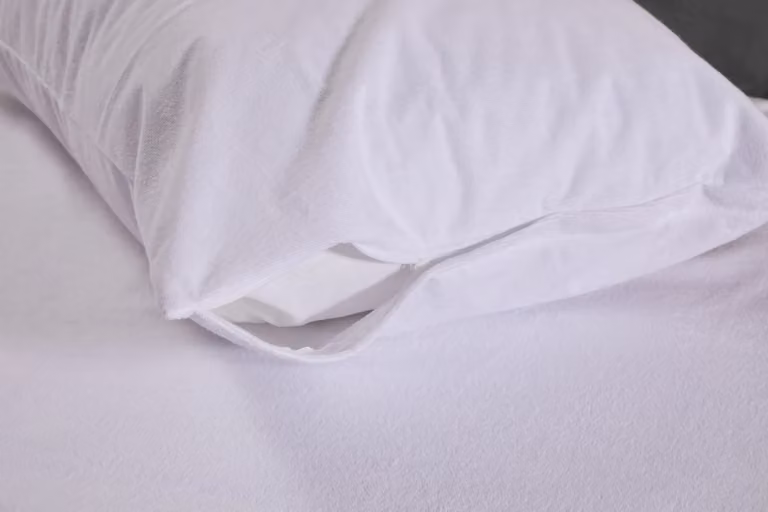 The Linen Consultancy TLC 5 Star Hotel Concept White Terry Cotton Waterproof PU Mattress and Pillow Protector Set, W/D/H: 140 x 200 cm
