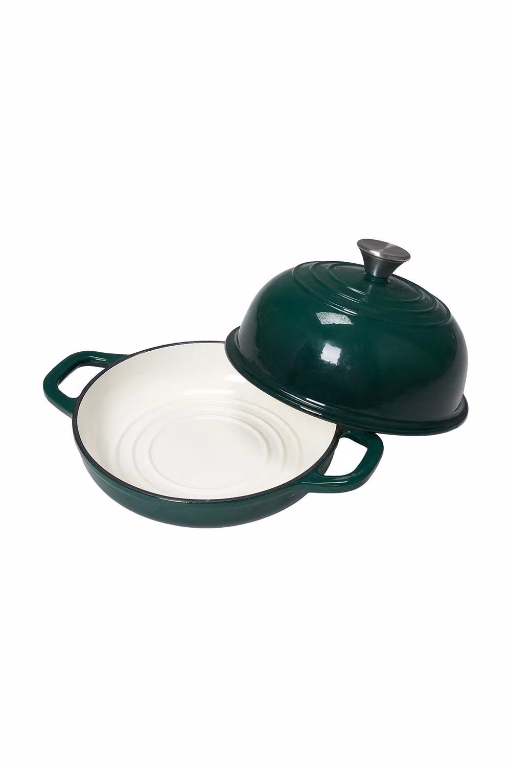 Living and Home Enamelled Cast Iron Loaf Tin with Lid, Green – 3