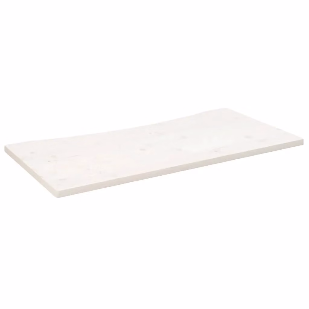Berkfield Home White Solid Wood Pine Desk Top, W/D/H: 110 x 55 x 2.5 cm – 2
