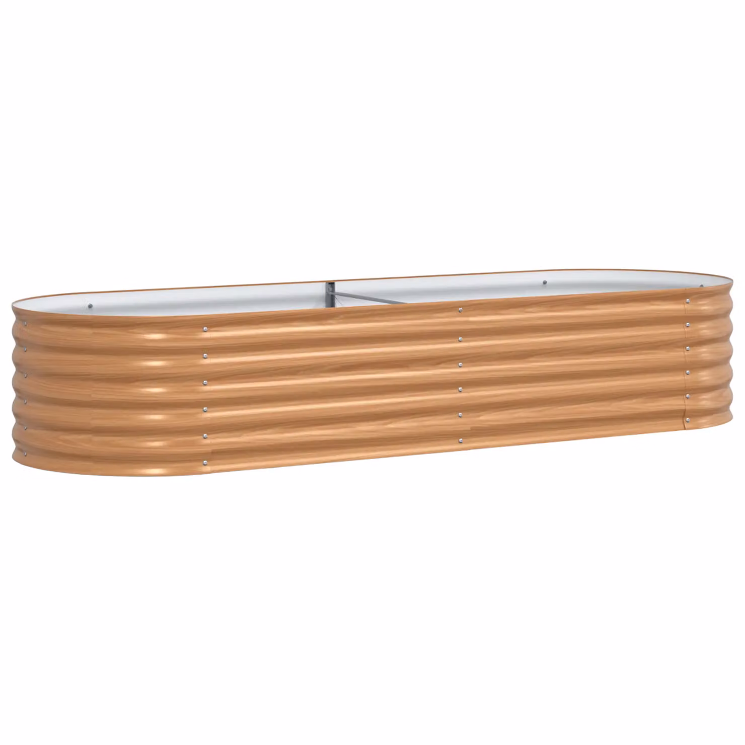Berkfield Home Raised Garden Bed in Brown Wood Look Steel, W/D/H: 240 x 80 x 44 cm – 2