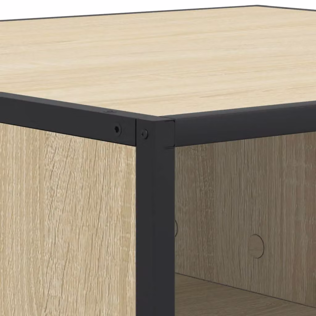 Berkfield Home Industrial Square Coffee Table in Sonoma Oak and Brown, W/D/H: 80 x 80 x 30 cm – 3