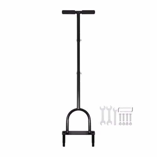 Harbour Housewares Manual Hollow Tine Lawn Corer in Black Steel, W: 24.5 cm, H: 102 cm – 1