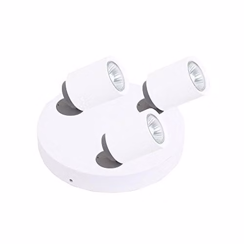 Italux Netlighting Lucien Modern 3-Light Surface Mounted Spotlights in White with GU10 Shades