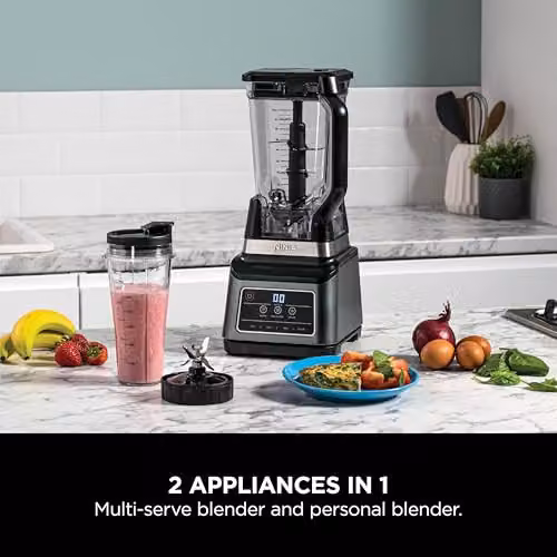Ninja 2-in-1 Blender and Smoothie Maker BN750UK in Grey – 2