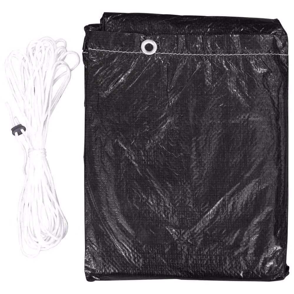 Berkfield Garden Furniture Cover with 12 Eyelets, Black, W/D/H: 250 x 250 x 70 cm – 3