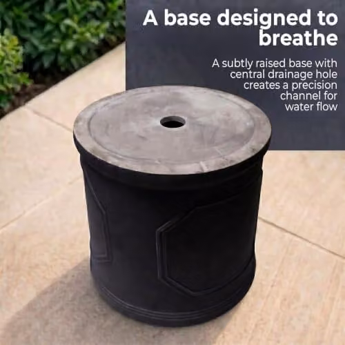 IDEALIST Faux Lead Reinforced Stone Planter, 37 cm, 39 l, Grey or Black – 3