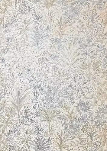 Vymura M95678 Capri Palm Landscape Italian Heavyweight Vinyl Wallpaper, Grey