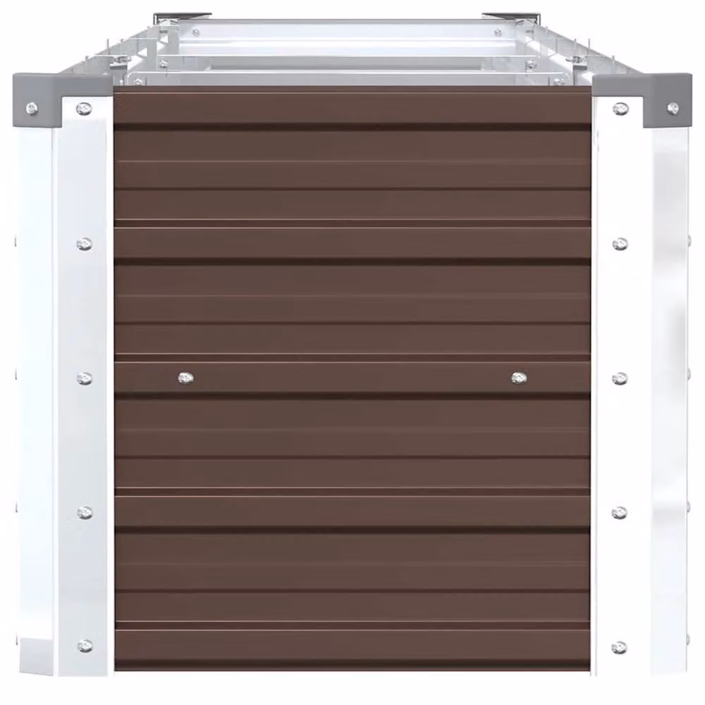 Berkfield Home Garden Brown Galvanised Steel Raised Bed W/D/H: 320 x 40 x 45 cm – 3