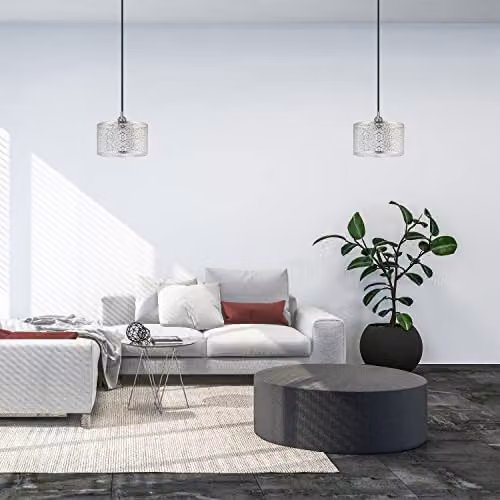 Happy Homewares Ornate Moroccan Style Silver Metal Circular Pendant Lamp Shade, W: 25 cm, H: 15 cm – 2