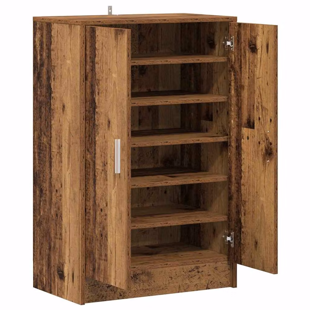 Berkfield Home Rustic Shoe Cabinet in Brown, W/D/H: 60 x 35 x 92 cm – 5