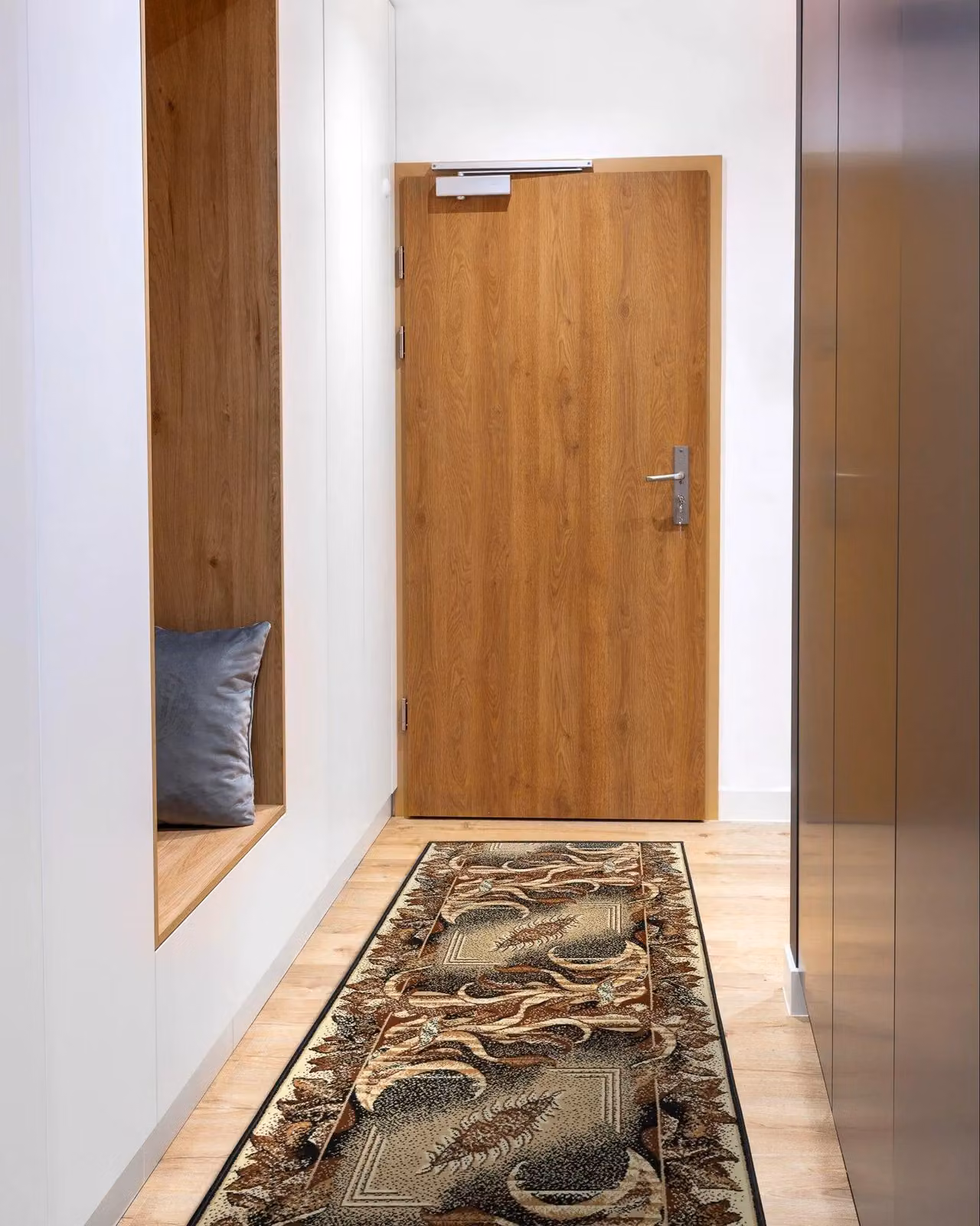RugsX Bcf Leaf Floral Runner in Beige, W: 60 cm, L: 160 cm – 4