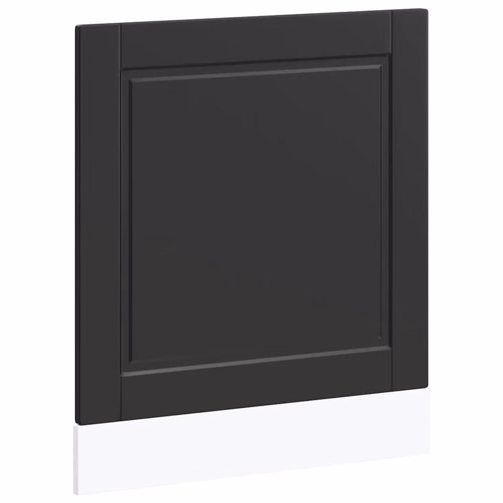 Berkfield Home Dishwasher Panel Porto Black Engineered Wood W/D/H: 60 x 1.5 x 67 cm – 2