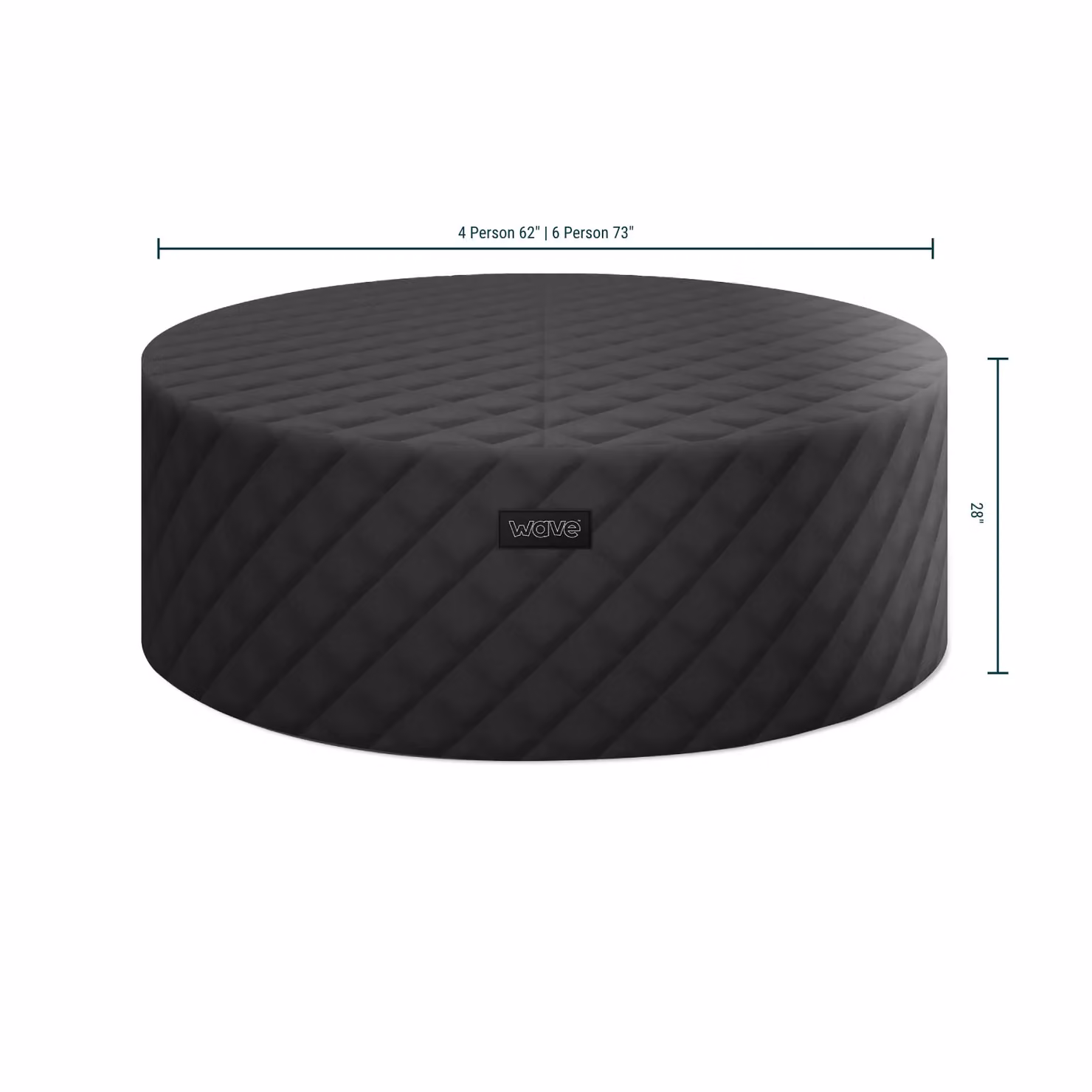 Wave Spas Wave Tahoe Round Thermal Insulated Hot Tub Cover in Black – 2