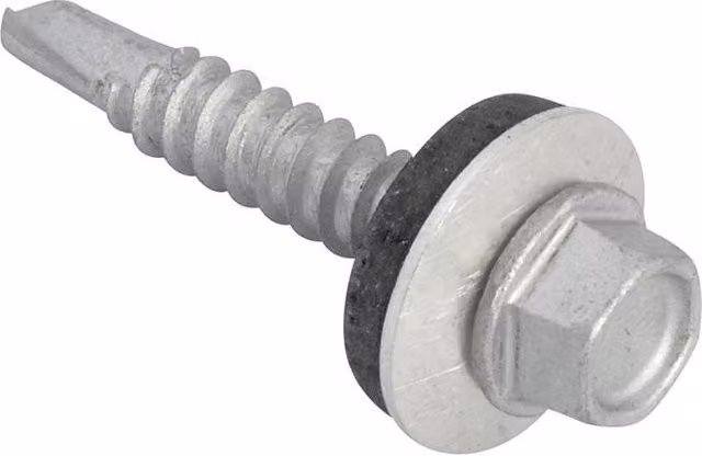 Forgefix Techfast Silver Self-Drilling Hex Head Roofing Screws, Diameter: 5.5 mm, Length: 32 mm