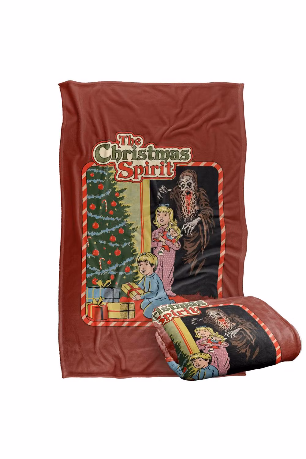 Steven Rhodes Christmas Spirit Silky Touch Super Soft Fleece Throw Blanket, Multicolour, W/D/H: 152 x 127 x 1 cm – 2