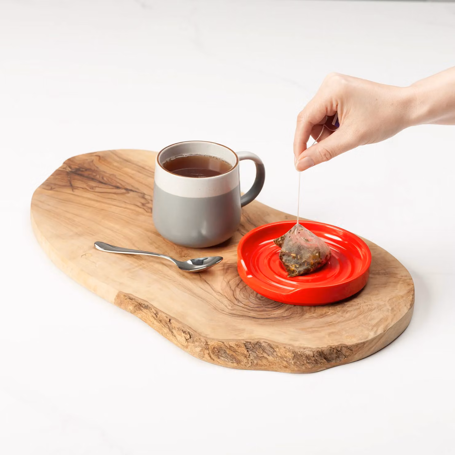Zeal Melamine Circular Spoon Rest in Red, Diameter: 12 cm – 3