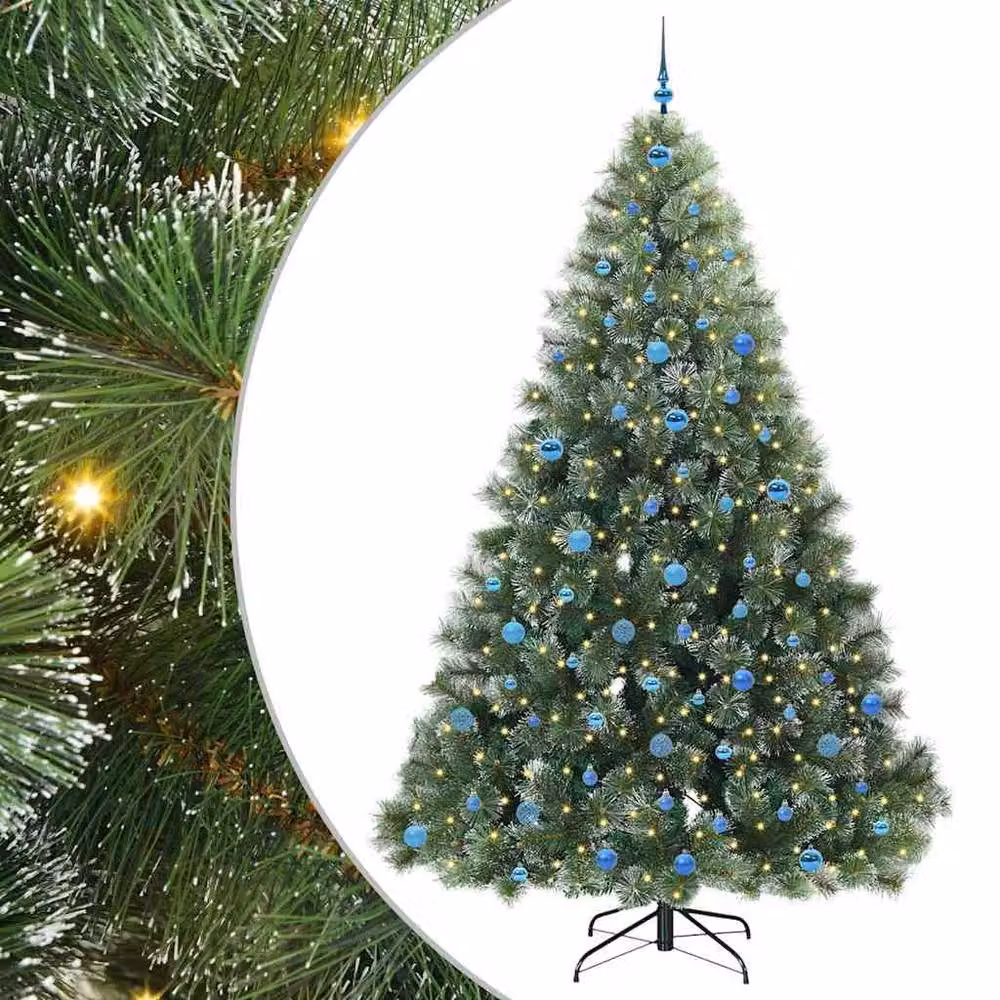 Berkfield Home Realistic Artificial Christmas Tree with 300 Warm White LEDs, Green, Height: 240 cm – 3