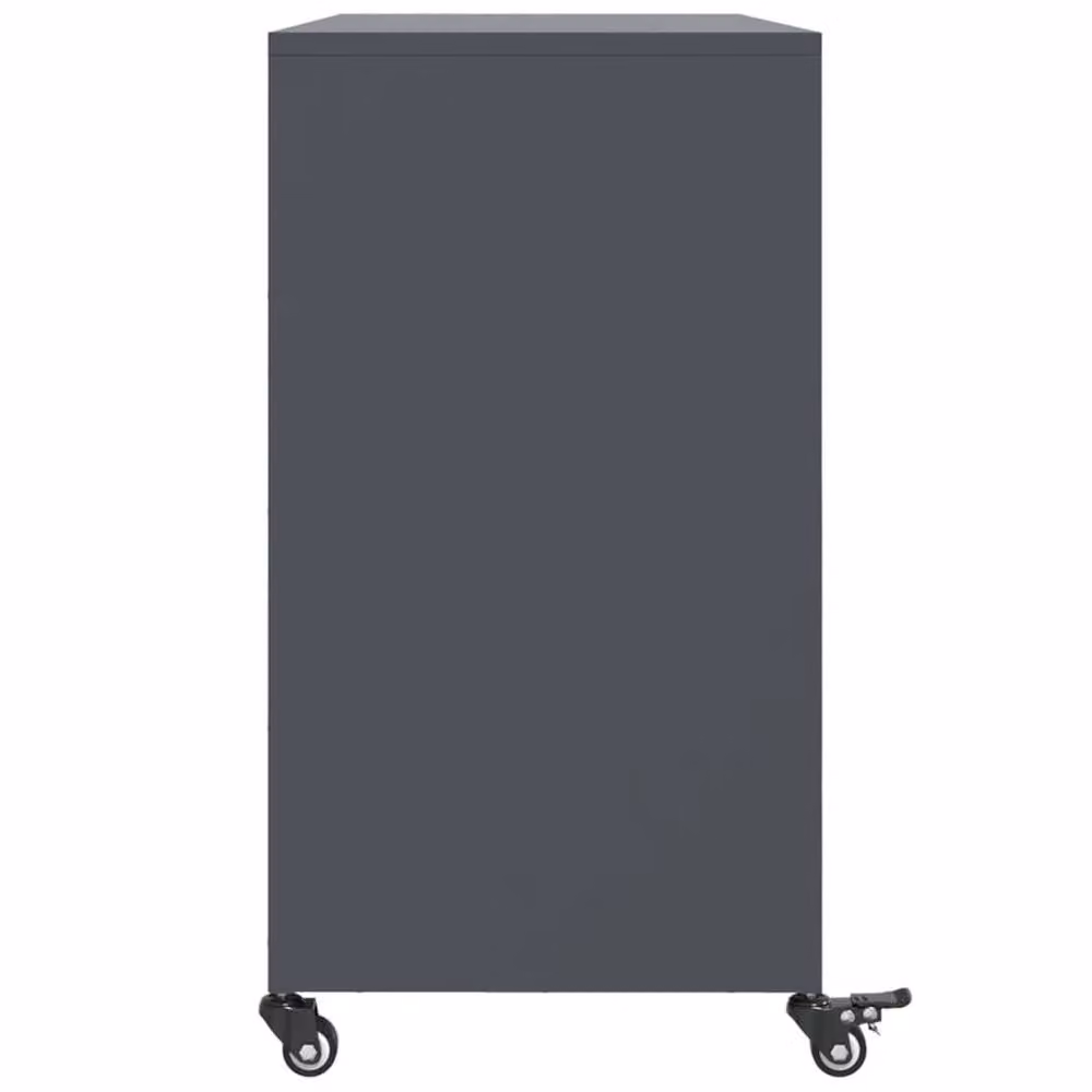 Berkfield Home Anthracite Industrial Metal Sideboard in Dark Grey, W: 100.5 cm, D: 39 cm, H: 72 cm – 3