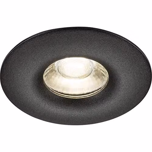 Knightsbridge Odina Single Fixed Round Recessed Downlight Black