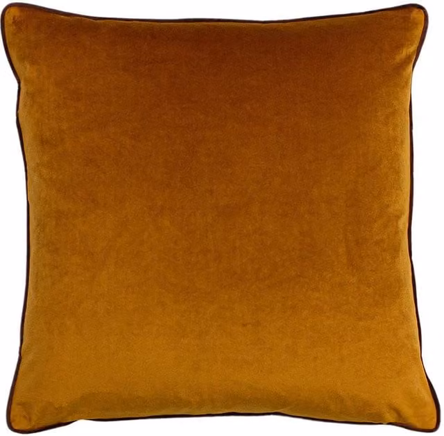 Furn Gemini Soft Velvet Square Reversible Cushion in Orange, W/D/H: 50 x 50 x 50 cm – 1