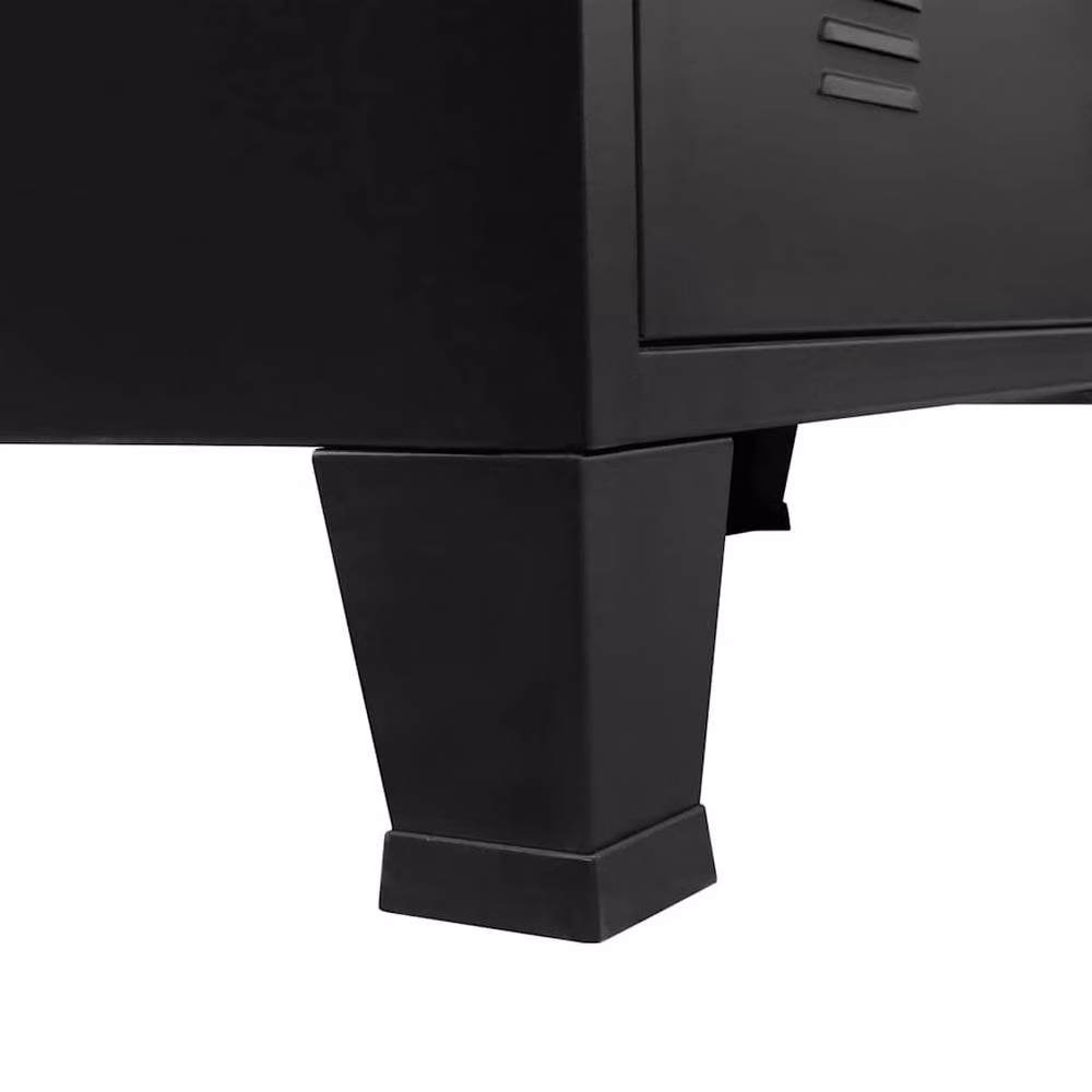 Berkfield Home Industrial Style Metal Chest of Drawers in Black, W/D/H: 78 x 40 x 93 cm – 6