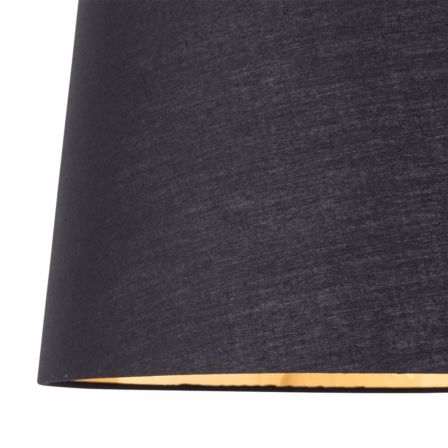 First Choice Lighting Bobbin Table Lamp in White with Black and Gold Shade – 2