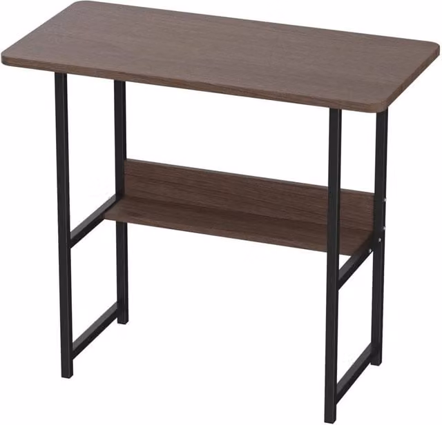 FORGEVIO Modern Computer Desk in Brown, W/D/H: 100 x 60 x 70 cm