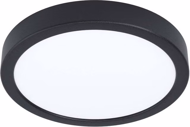Loops Round Black LED Ceiling Light with RGB Colour Options – 1