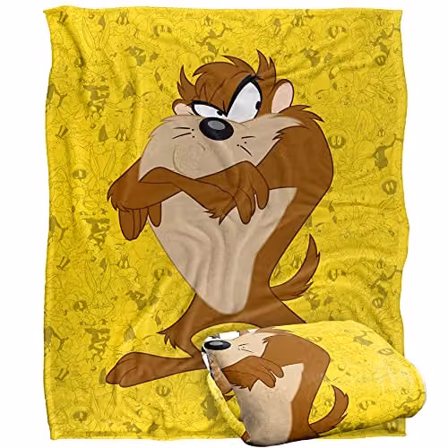 Warner Brothers Looney Tunes Fluffy Microfibre Fleece Throw Blanket, Multicolour and White, W/D/H: 152 x 127 cm – 1