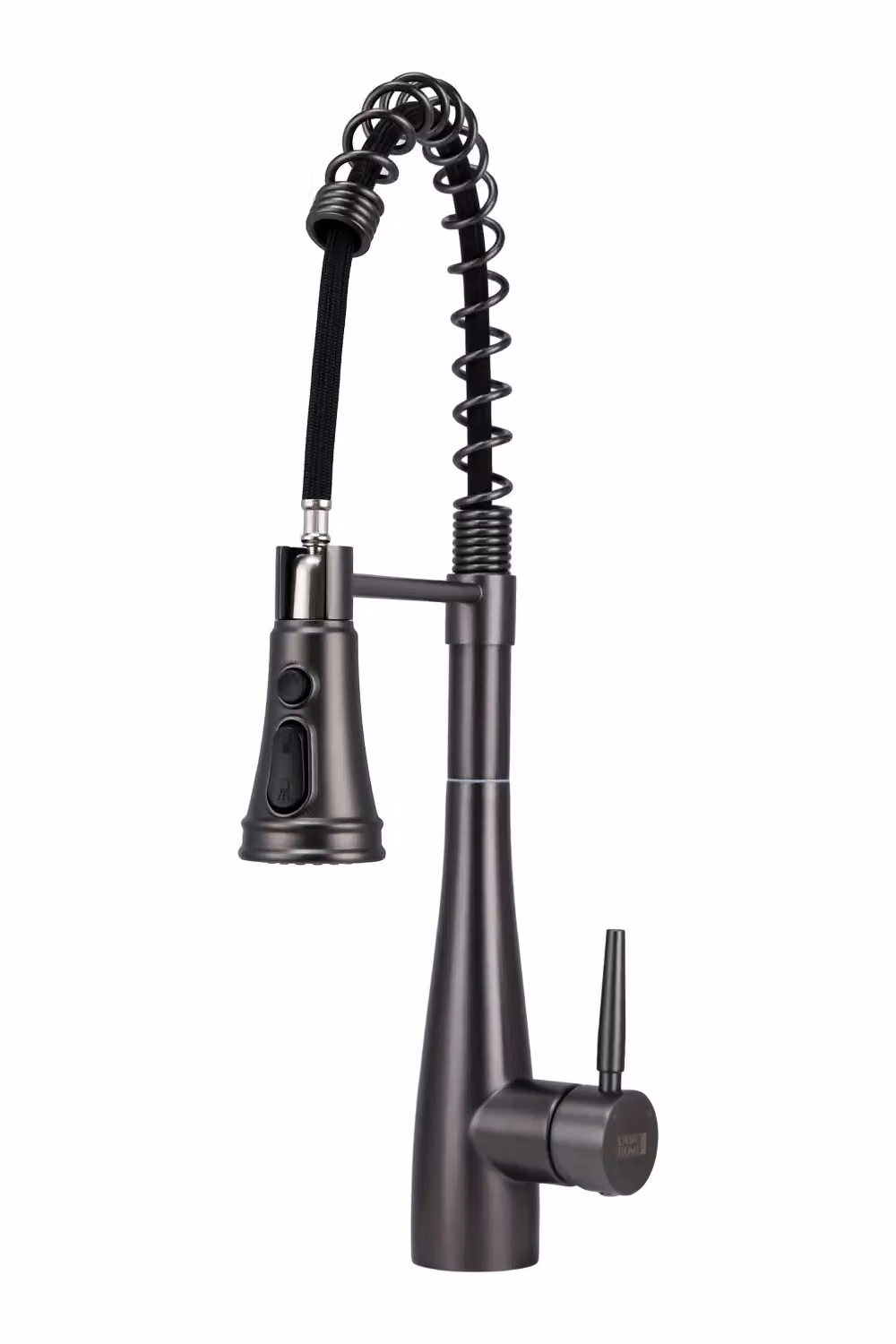 Living and Home Gunmetal Grey Pull-Down Swivel Pre-rinse Kitchen Faucet with Spray Function – 3