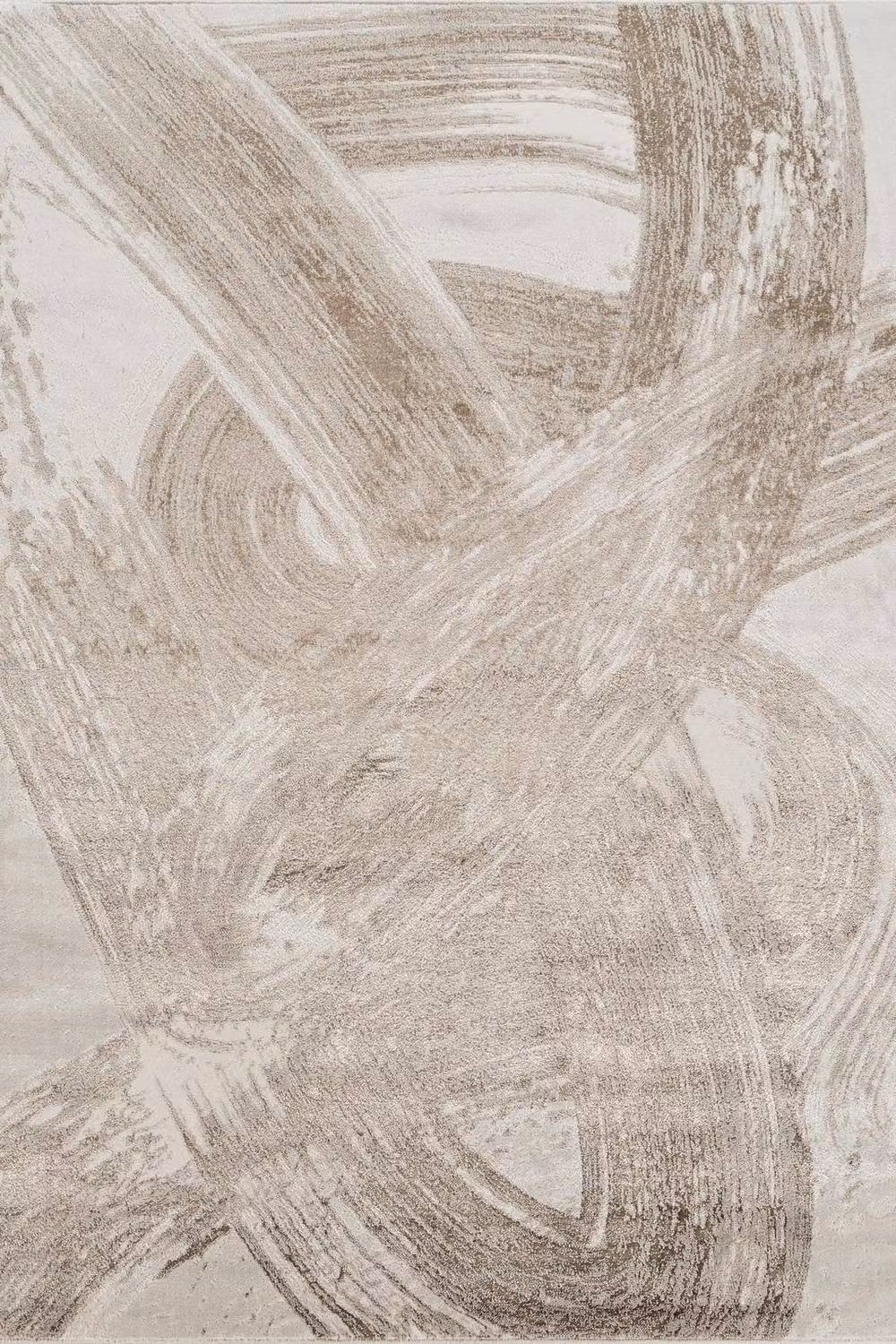 Desire Rugs Elysium Modern Abstract Area Rug in Light Beige, Gold and Grey, W/D/H: 120 x 170 cm