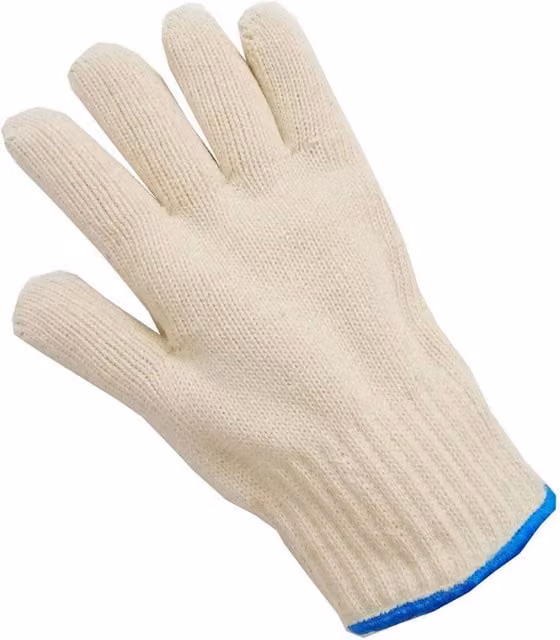 KORVIXA Heavy Duty Heat Resistant Non-Slip Cotton Oven Gloves with Fingers, White, W/D/H: 100 x 15 x 15 cm – 1