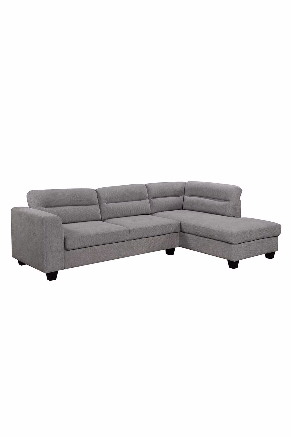 More4Homes Riga L-Shape Corner Fabric Sofa in Grey, W: 267 cm x D: 174 cm x H: 87 cm – 2
