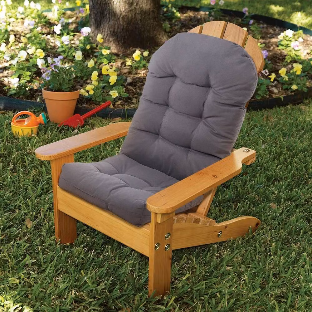 Kelvenix Outdoor Chair Pad Cushion in Dark Grey, Water Repellent and Breathable, W: 110 cm, D: 48 cm – 2