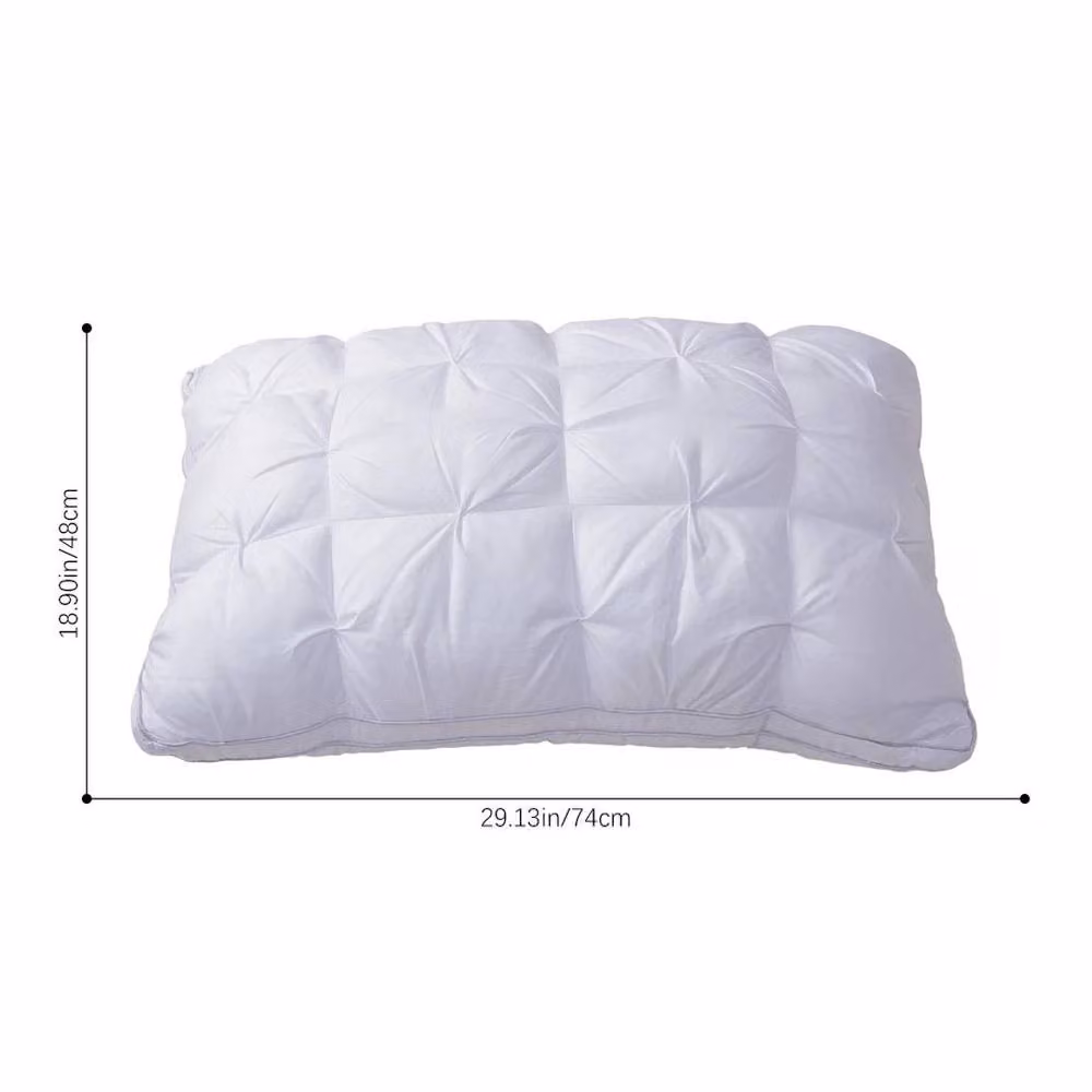 EONLION Pack of 2 Soft and Breathable White Polyester Single Pillows for Adults – 2