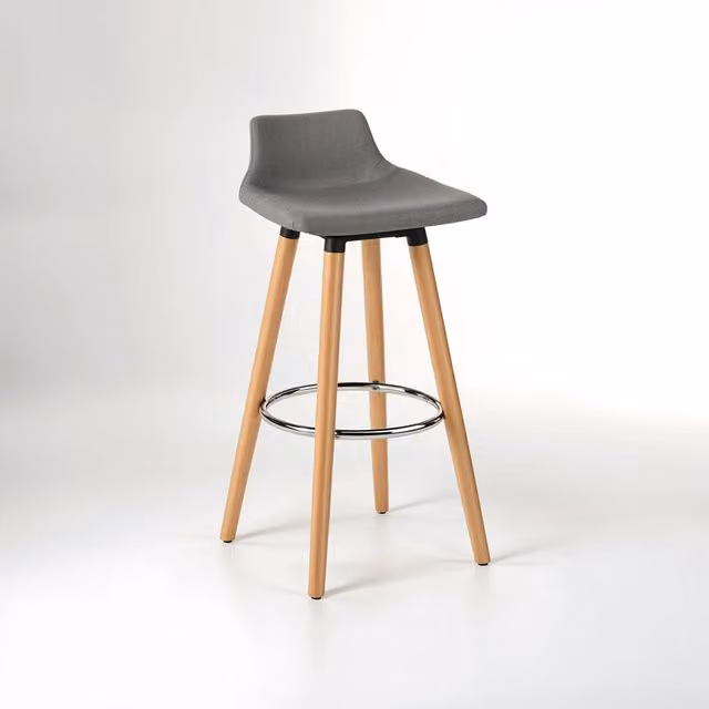 Orsina Grey Scandinavian Dining Chair with Beechwood and Metal Frame
