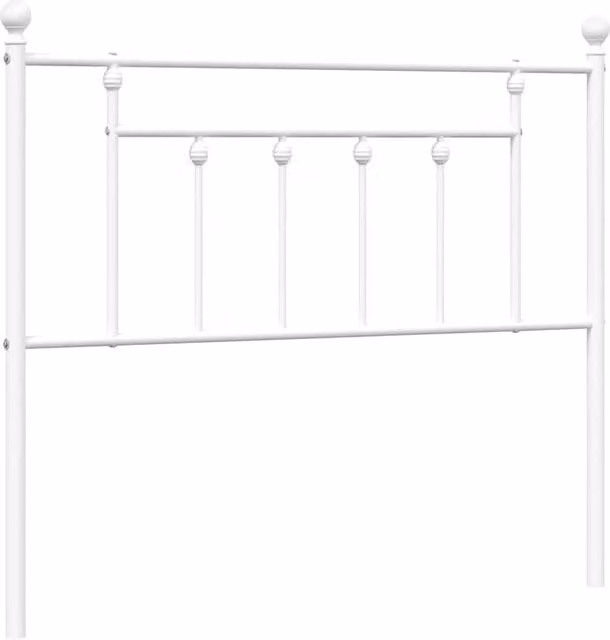 Berkfield Home Classic Metal Headboard in White, Width: 107 cm – 1