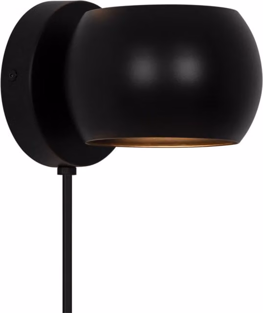 Nordlux Belir Modern Round Metal Wall Light in Black with G9 Bulb and Up/Down Lighting – 1