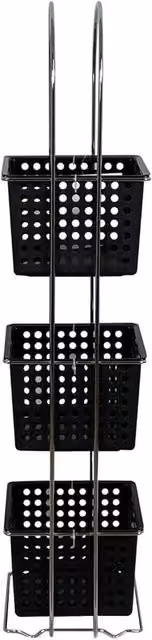 EONLION Black 3 Tier Adjustable Telescopic Wall Hanging Bathroom Shelf