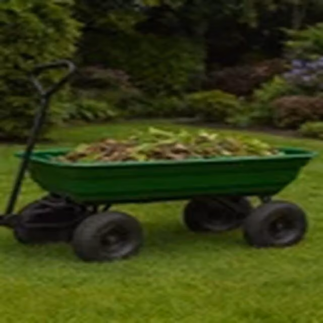 EONLION Green Garden Tipping Dump Cart Wheelbarrow Allotment Trailer