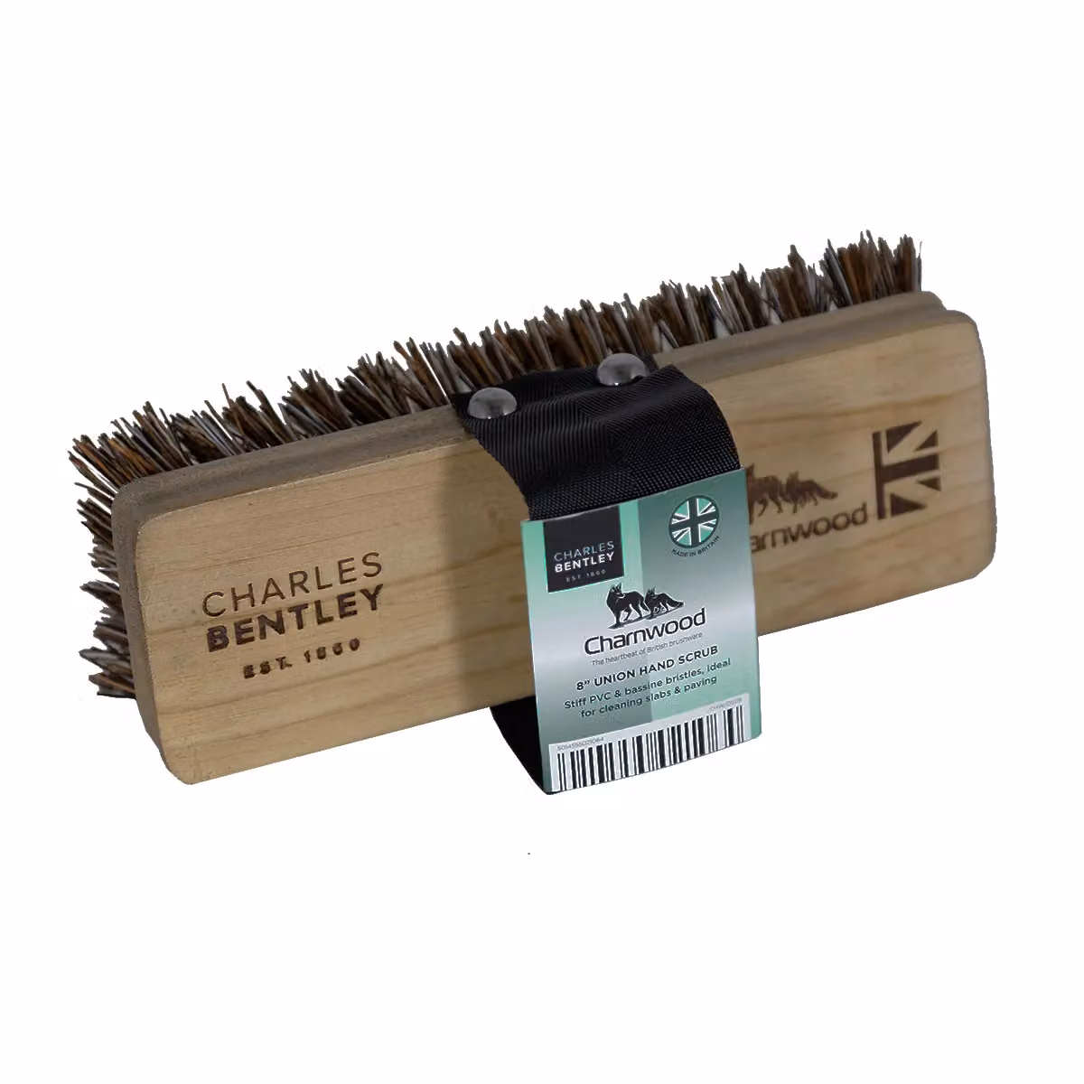 Charles Bentley Charnwood 8 inch Hand Scrub Garden Maintenance Brush in Green and Brown, W/D/H: 21 x 7 x 5 cm – 2