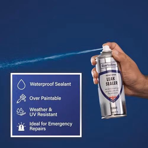 Bartoline Leak Sealer Clear 400ml – Transparent Waterproof Spray Sealant – 3