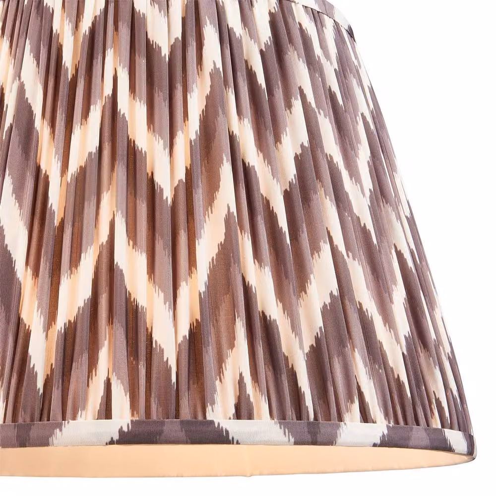 Netlighting Bamboo Floor Lamp with Grey Fabric Zigzag Shade, E27, 40 cm – 4