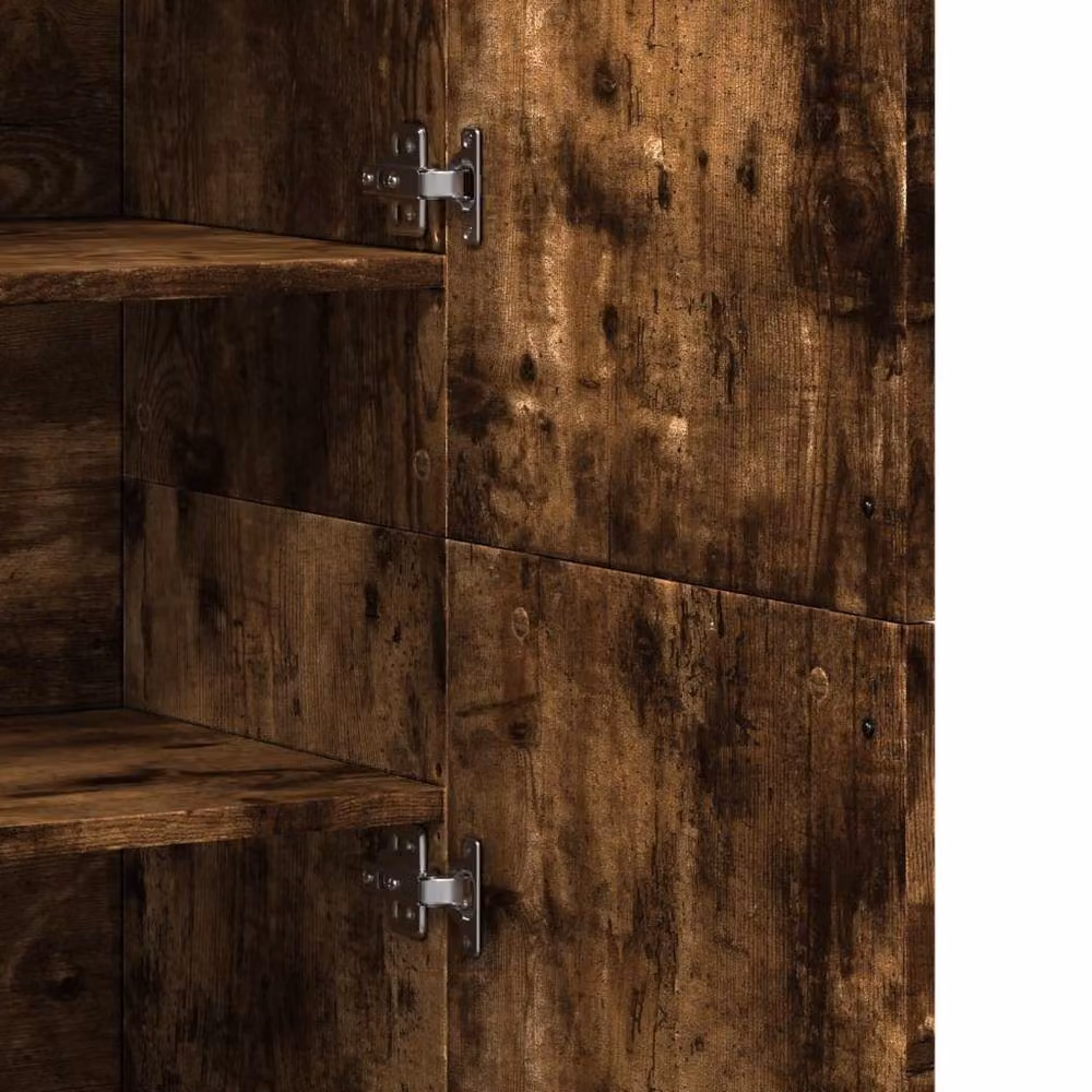 Berkfield Home Smoked Oak Highboard in Brown, W/D/H: 80 x 35 x 180 cm – 5