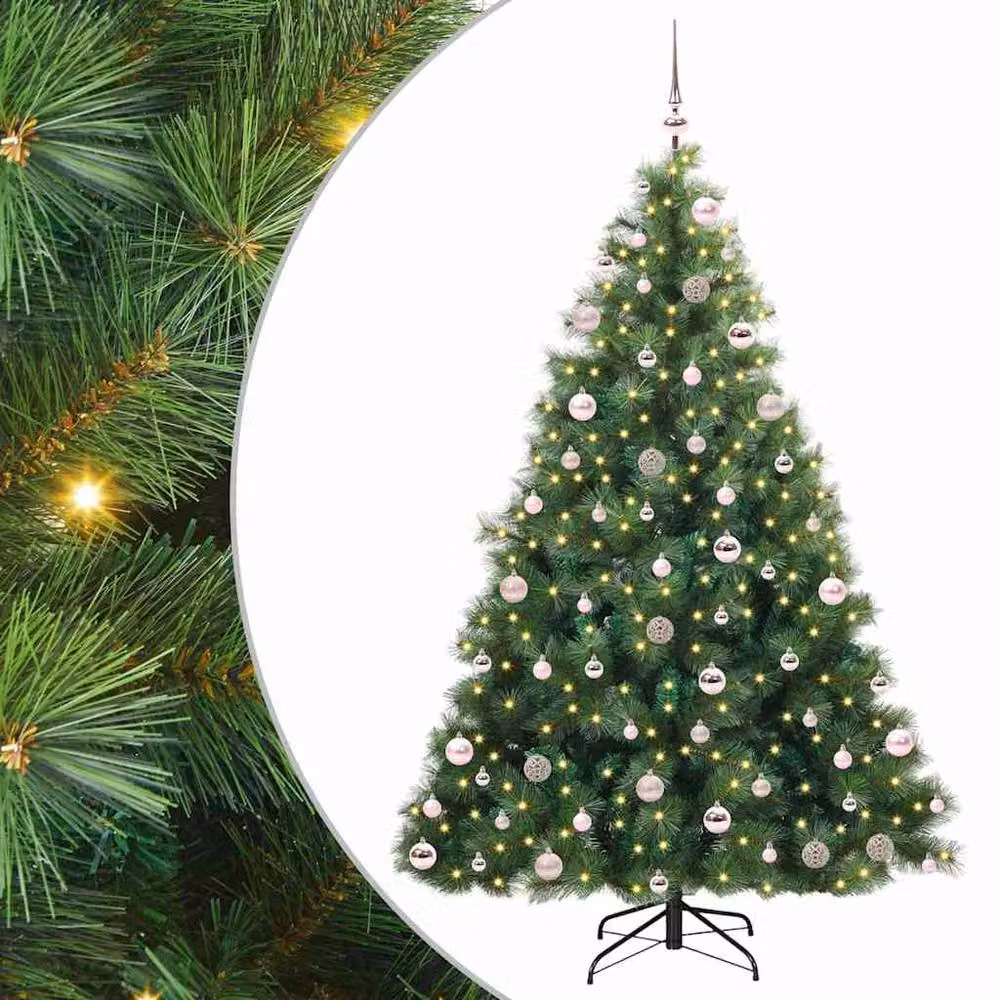 Berkfield Home Artificial Green Christmas Tree with 300 LEDs, Height: 210 cm – 2