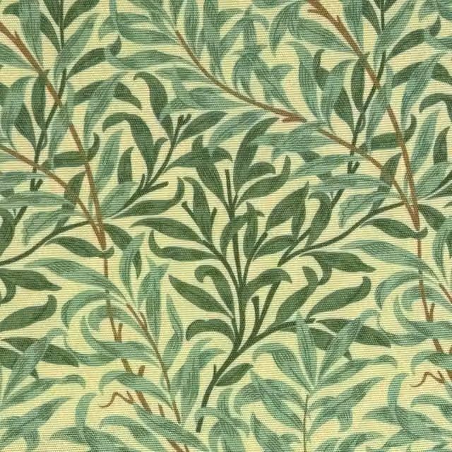 William Morris Willow Boughs Art Nouveau Floral Outdoor Fabric in Sage Green