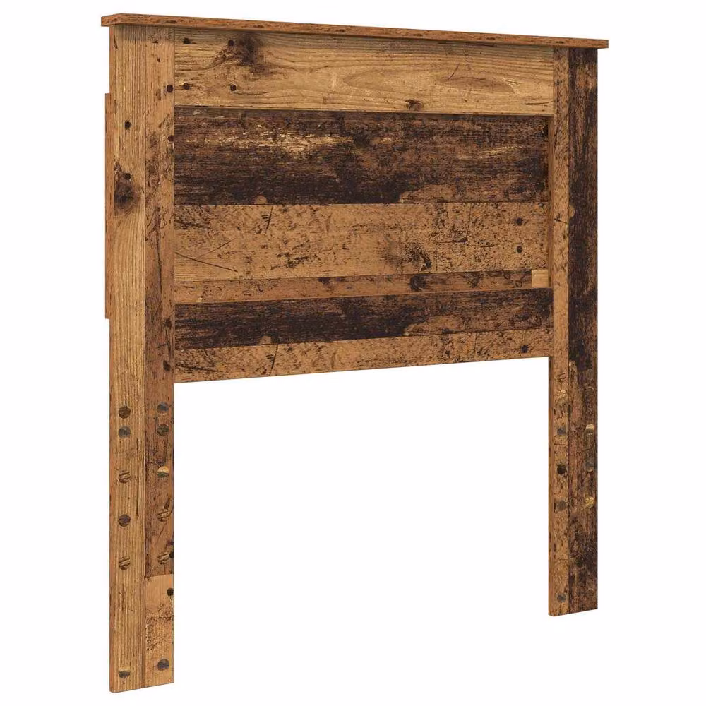Berkfield Home Modern Bed Frame with Headboard in Brown Old Wood, W/D/H: 90 x 190 cm – 4